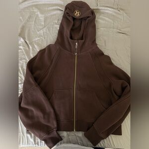 Lululemon full zip scuba zip up in espresso gold limited edition M/L $128 retail